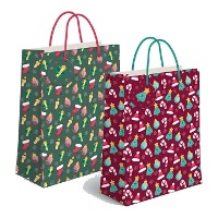 Sac cadeau de Noël de 14 x 11,5 x 6,7 cm avec des figurines - 1 unité