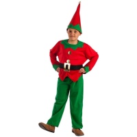 Costume d'elfe vert et rouge pour enfants