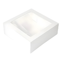 Boîte à gâteau blanche de 40 x 40 x 10 cm avec fenêtre