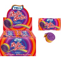 Réglisse Rolla Belta multicolore acidulée - Vidal - 24 unités