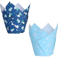 Capsules tulipe en papier pour muffins de design congelé - PME - 24 unités