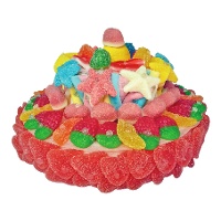 Tarte multicolore aux bonbons avec étoiles de 1 kg