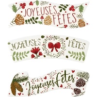Décors en azyme de Noël en français - Scrapcooking - 3 pièces