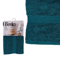 Serviette de 130 x 70 cm unie bleu foncé