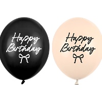 Ballons en latex Elegant Happy Birthday 30 cm - 50 unités