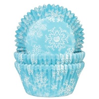 Capsules pour cupcakes avec flocons de neige colorés - House of Marie - 50 unités