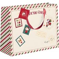 Sac cadeau 35 x 28 x 15 cm Père Noël