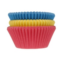 Capsules pour cupcakes de couleur primaire - Maison de Marie - 75 pcs.