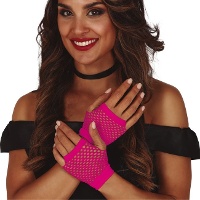 Gants courts en résille de 11 cm