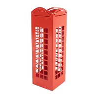 Porte-parapluies 49 cm style cabine téléphonique rouge