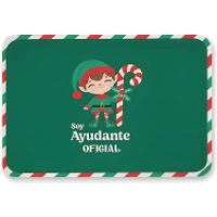 Lot de 2 plateaux en carton à motif de lutin, 34 x 25 cm