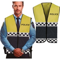 Gilet de police jaune pour adulte
