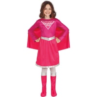Costume de super-héros rose pour filles