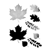 Tampon acrylique feuilles d'automne 9 x 14 cm - Artemio