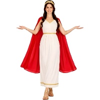 Déguisement de romaine avec cape pour femme