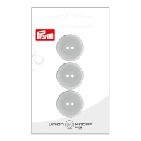 2 cm boutons gris avec deux trous - Prym - 3 pcs.