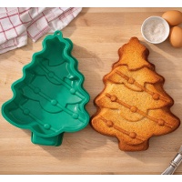 Moule à gâteau en silicone en forme de sapin de Noël, 21 x 30 cm