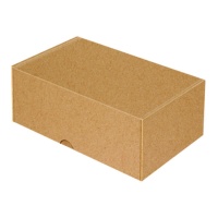 Boîte à gâteaux rectangulaire en kraft 23 x 13 x 9 cm - Pastkolor