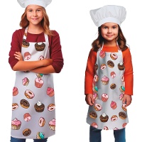 Ensemble tablier et toque de chef cupcakes pour enfants