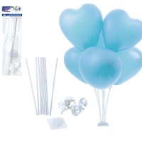 Centre de table pour ballons blanc - 8 pièces