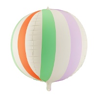 Ballon Orbz à rayures pastel de 50 cm
