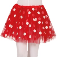 Jupe tutu à pois blancs pour enfants 30 cm