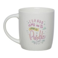 Mug 350 ml Quand on croit en soi, tout est possible - DCasa