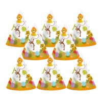 Chapeaux Happy Jungle - 8 pcs.