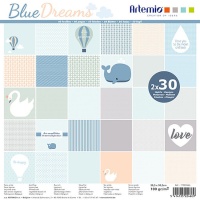 Kit de papier scrapbooking Rêves bleus - Artemio - 60 feuilles