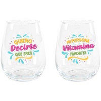 Verre de 520 ml My Vitamin Person - 2 unités