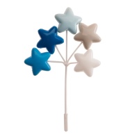 Bouquet d'étoiles bleu, 17 cm, pour gâteau - 36 pcs.