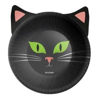 Gamelle noire pour chat 350 ml - 6 pièces