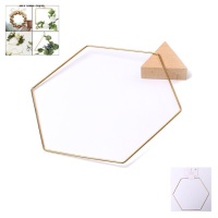 Hexagone en métal doré 20 cm - 1 pièce