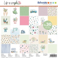 Kit papier pour scrapbooking de Life is Simple - Artemio - 60 feuilles