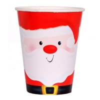 Coupe en carton Père Noël 9,5 cm - 6 pièces