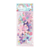 Sacs licorne avec carte - 20 pcs.