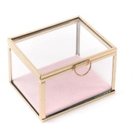 Boîte en verre transparent 10 x 8 x 6,5 cm - DCasa