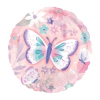 Ballon rond 43 cm Butterfly Shimmer - Anagramme