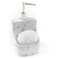 Distributeur de savon avec tampon à récurer en marbre - DCasa