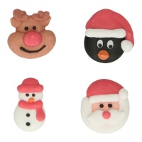 Figurines de Noël en sucre - FunCakes - 12 pcs.