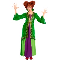 Costume de sorcière de Salem verte pour femme