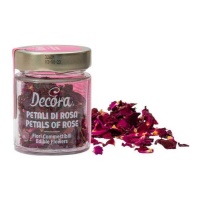 Fleurs comestibles naturelles pétales de rose 4 gr - Decora