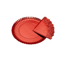 Plateau de 30 cm avec napperon - 1 unité