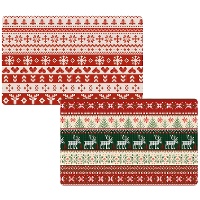 Set de table individuel de 43 x 28 cm avec motif de Noël - 1 unité
