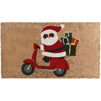 Paillasson Père Noël en scooter