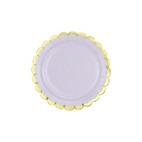 Assiettes avec bord doré de 18 cm - PartyDeco - 6 unités