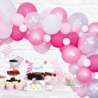 Guirlande de ballons rose ou bleu de 4 m - Wefiesta - 71 unités