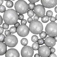 Perles argentées assorties 76 g - PME