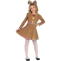 Costume de biscuit de pain d'épice pour les filles