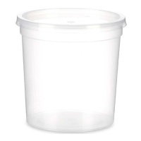 Tupper plastique rond et haut de 1000 ml